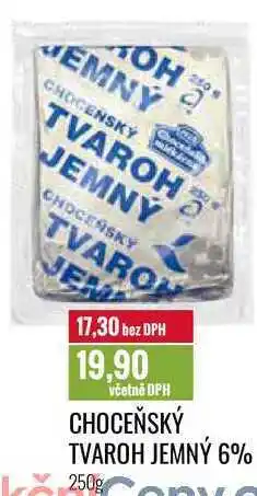 Ratio Choceňský tvaroh jemný 6% 250g nabídka