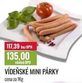 Ratio Vídeňské mini párky cena za 1kg nabídka