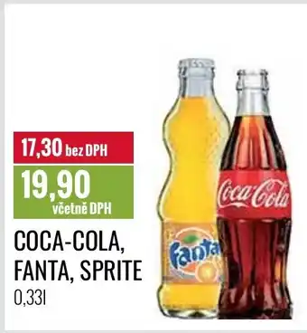 Ratio COCA-COLA, FANTA, SPRITE 0.33 l. nabídka