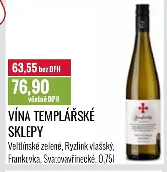 Ratio VÍNA TEMPLÁŘSKÉ SKLEPY nabídka