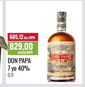Ratio DON PAPA 7 yo 40% 0,7 l nabídka
