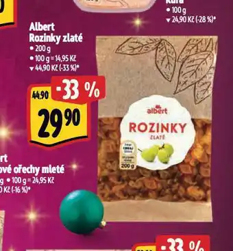 Albert Albert rozinky zlaté nabídka