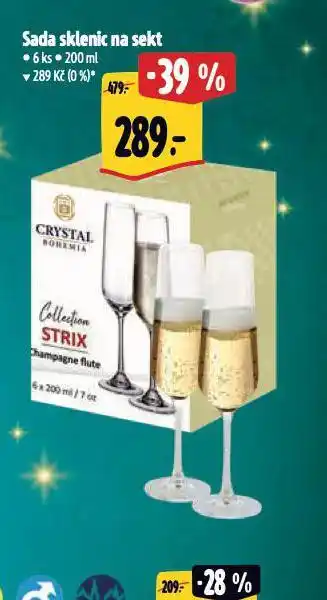 Albert Sada sklenic na sekt nabídka