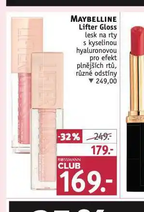 Rossmann Maybelline lesk na rty nabídka