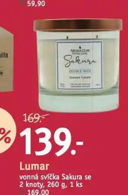 Rossmann Lumar vonná svíčka nabídka