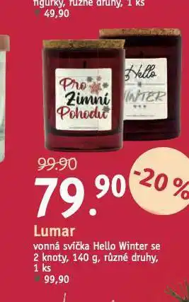 Rossmann Lumar vonná svíčka nabídka