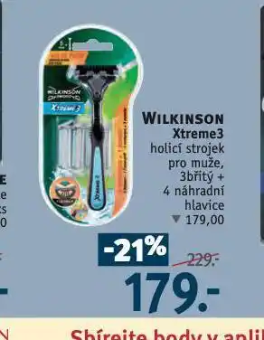 Rossmann Wilkinson xtreme 3 holicí strojek nabídka
