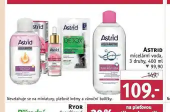 Rossmann Astrid micelární voda nabídka
