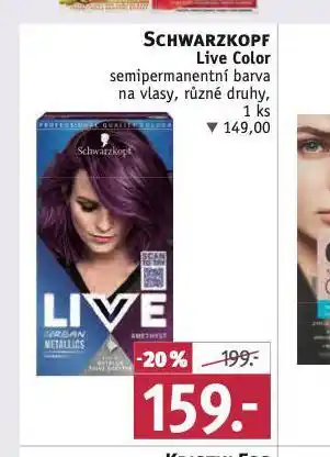 Rossmann Schwarzkopf live color barvy na vlasy nabídka