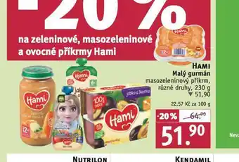 Rossmann Hami malý gurmán nabídka