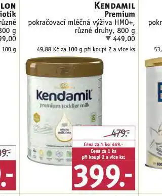 Rossmann Kendamil premium pokračovací mléčná výživa nabídka