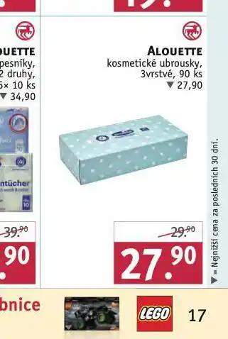 Rossmann Alouette kosmetické ubrousky nabídka