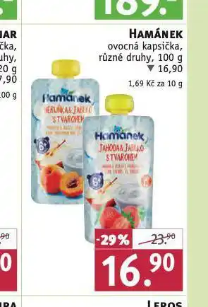 Rossmann Hamánek ovocná kapsička nabídka
