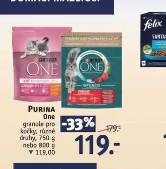 Rossmann Purina one granule pro kočky nabídka