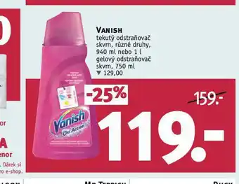 Vanish tekutý odstraňovač skvrn