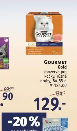 Rossmann Gourmet gold konzerva pro kočky nabídka