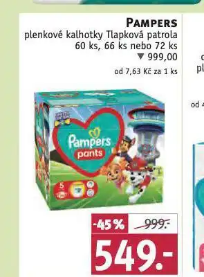 Rossmann Pampers dětské plenky nabídka