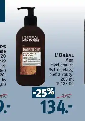 Rossmann Loreal men mycí emulze nabídka
