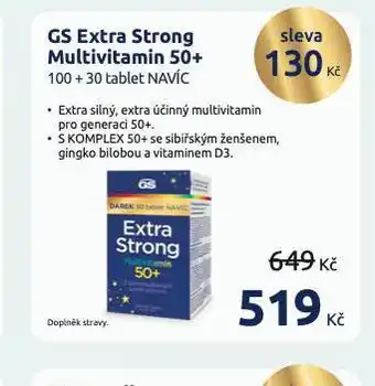 Benu Gs extra strong multivitamin 50+ nabídka