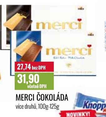 Ratio MERCI ČOKOLÁDA nabídka