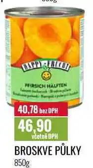 Ratio Broskve půlky 850g nabídka