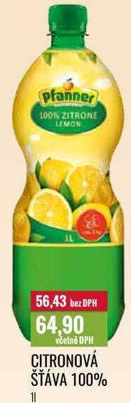 Ratio Citronová šťáva 100% 1l nabídka