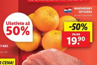 Lidl Mandarinky satsumas nabídka