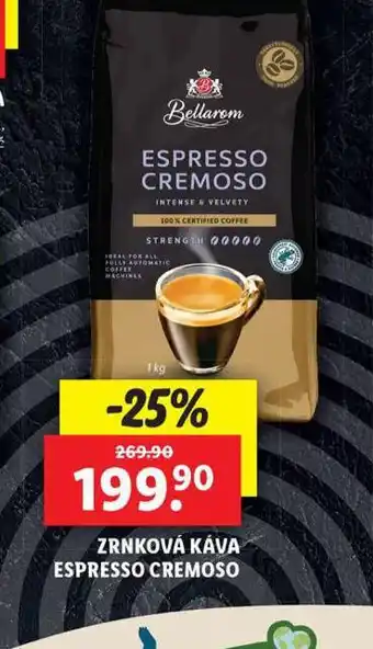 Lidl Zrnková káva espresso cremoso nabídka