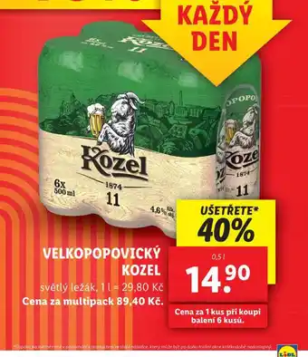 Lidl Pivo velkopopovický kozel 11 nabídka