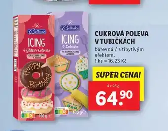 Lidl Cukrová poleva v tubičkách nabídka