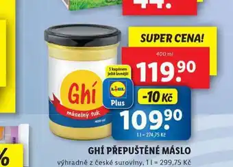 Lidl Ghí přepuštěné máslo nabídka