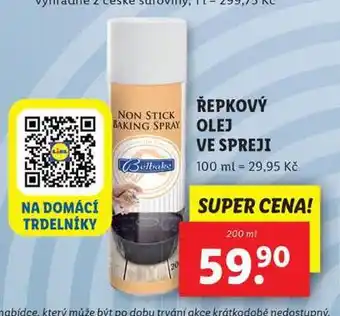 Lidl Řepkový olej ve spreji nabídka