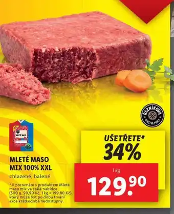Lidl Mleté maso mix 100% xxl nabídka