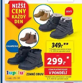 Lidl Zimní obuv nabídka