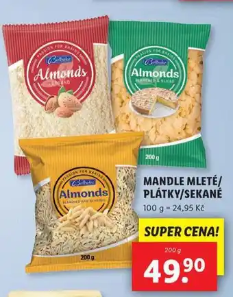 Lidl Mandle mleté / plátky / sekané nabídka