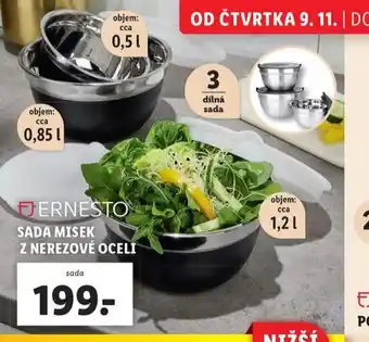 Lidl Sada misek z nerezové oceli nabídka