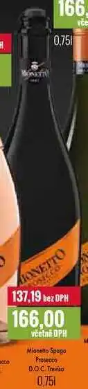 Ratio Mionetto spago prosecco d.o.c. treviso 0,75l nabídka