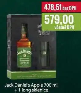 Ratio Jack daniel's apple 700 ml +1 long sklenice nabídka