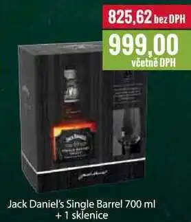 Ratio Jack daniel's single barrel 700 ml + 1 sklenice nabídka