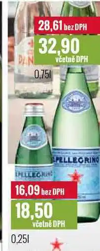 Ratio S.pellegrino 0,25l, 0,75l nabídka