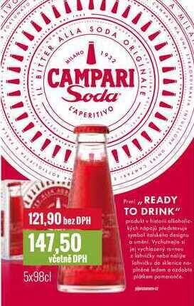 Ratio Campari soda 5x 98cl nabídka