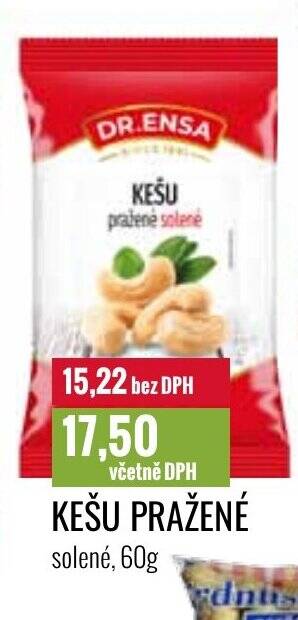 Ratio KEŠU PRAŽENÉ solené, 60g nabídka