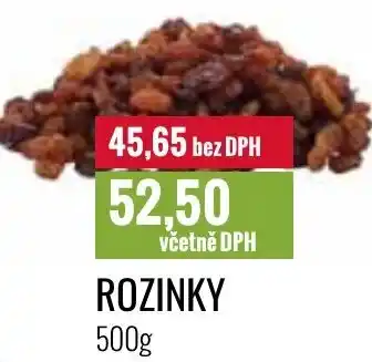Ratio ROZINKY 500g nabídka