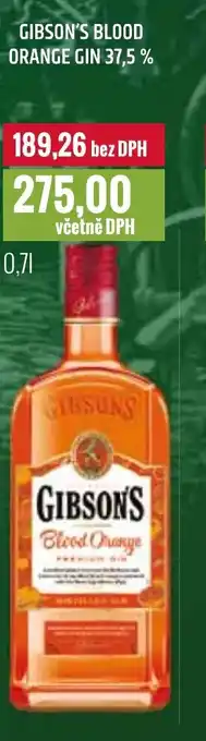 Ratio GIBSON'S BLOOD ORANGE GIN 37,5 % nabídka