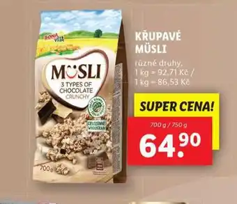 Lidl Křupavé müsli nabídka