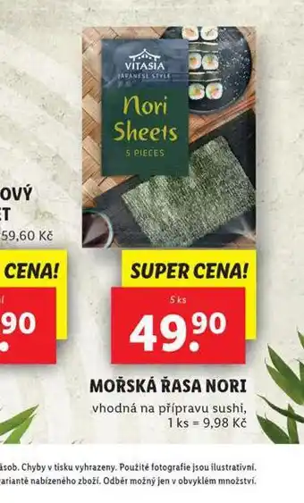 Lidl Mořská řasa nori nabídka