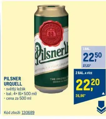 Makro PILSNER URQUELL nabídka