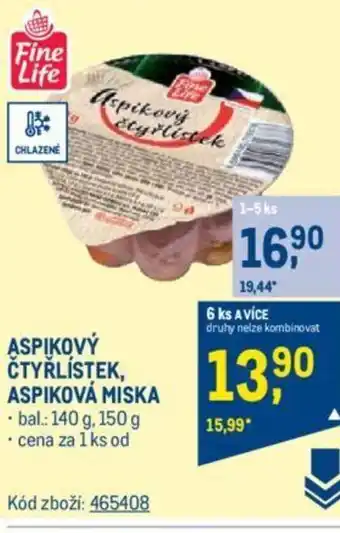 Makro ASPIKOVÝ ČTYŘLÍSTEK, ASPIKOVÁ MISKA nabídka