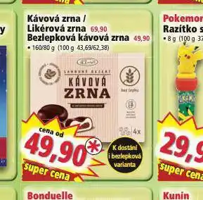 Norma Kávová zrna / likérová zrna nabídka