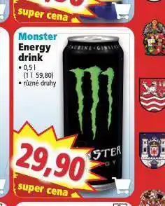 Norma Monster energy drink nabídka